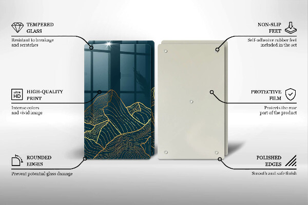 Cache plaque de cuisson Montagnes abstraites