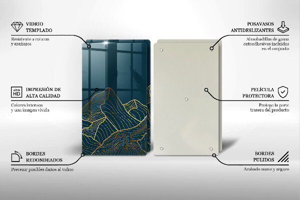 Cache plaque de cuisson Montagnes abstraites