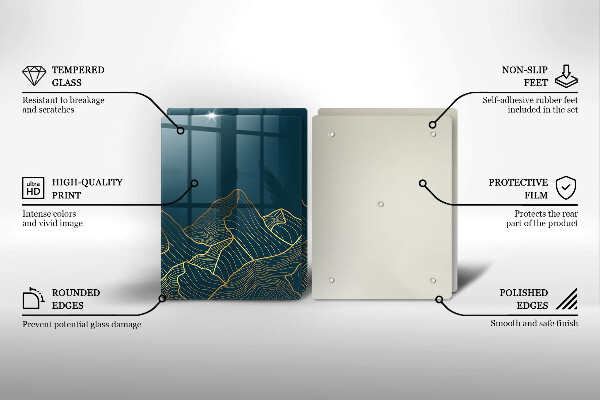 Cache plaque de cuisson Montagnes abstraites