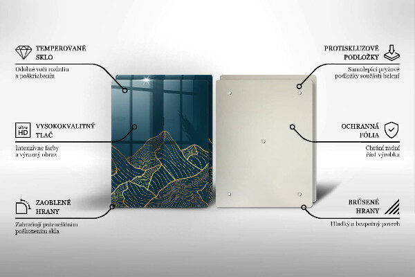 Cache plaque de cuisson Montagnes abstraites