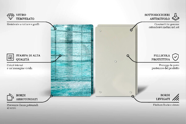 Cache plaque de cuisson Planches de bois vintage