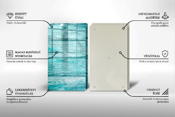 Cache plaque de cuisson Planches de bois vintage