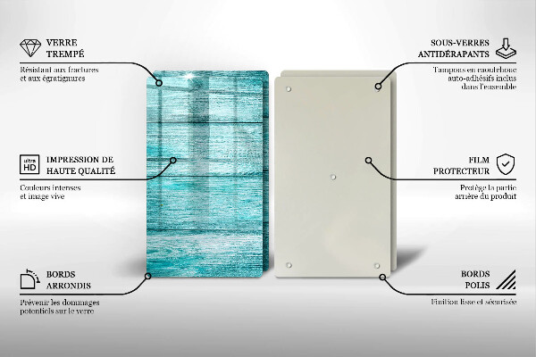 Cache plaque de cuisson Planches de bois vintage