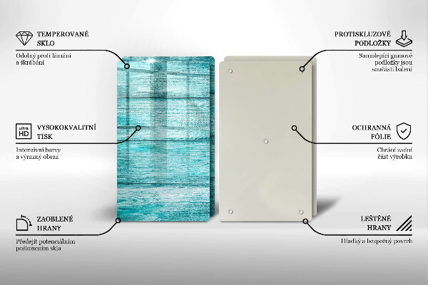 Cache plaque de cuisson Planches de bois vintage