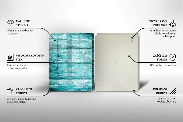 Cache plaque de cuisson Planches de bois vintage