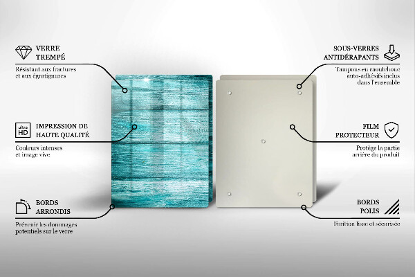 Cache plaque de cuisson Planches de bois vintage