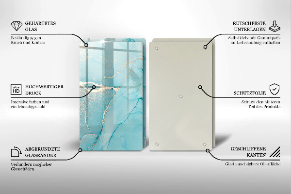 Cache plaque de cuisson Abstraction de pierre