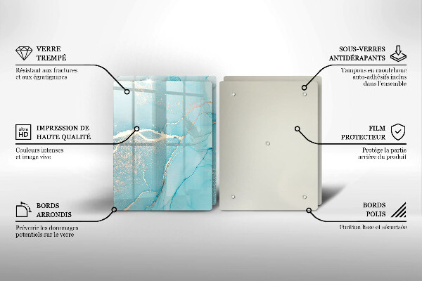 Cache plaque de cuisson Abstraction de pierre