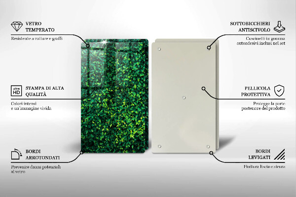 Cache plaque de cuisson Plante à petites feuilles
