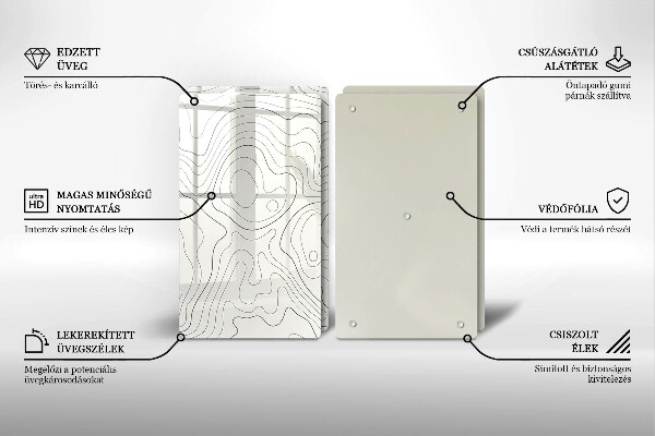 Cache plaque de cuisson Conception de dessins au trait