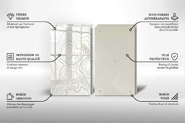 Cache plaque de cuisson Conception de dessins au trait