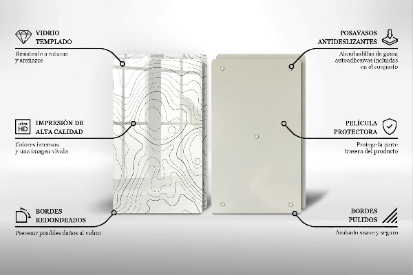 Cache plaque de cuisson Conception de dessins au trait