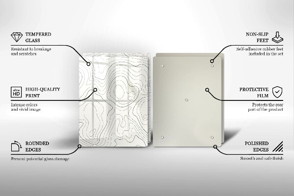 Cache plaque de cuisson Conception de dessins au trait