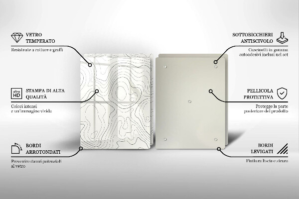 Cache plaque de cuisson Conception de dessins au trait
