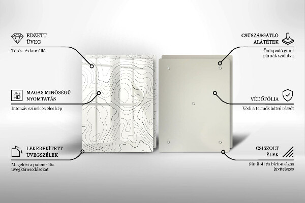 Cache plaque de cuisson Conception de dessins au trait