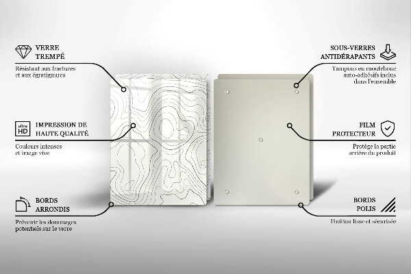Cache plaque de cuisson Conception de dessins au trait