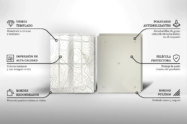 Cache plaque de cuisson Conception de dessins au trait