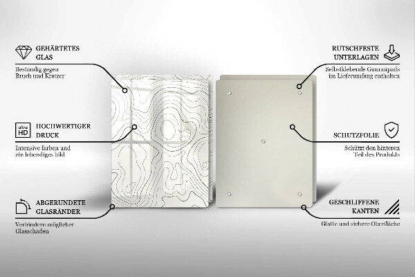 Cache plaque de cuisson Conception de dessins au trait