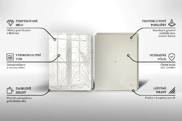 Cache plaque de cuisson Conception de dessins au trait