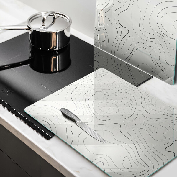 Cache plaque de cuisson Conception de dessins au trait