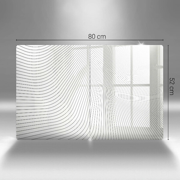 Cache plaque de cuisson Modèle de lignes modernes