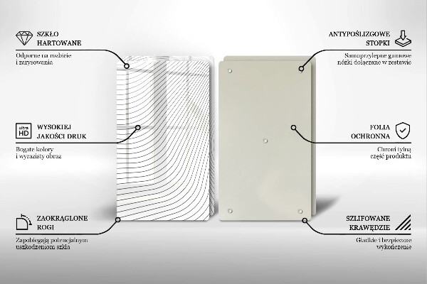 Cache plaque de cuisson Modèle de lignes modernes