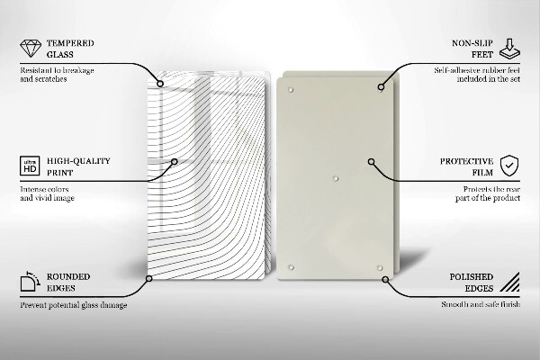 Cache plaque de cuisson Modèle de lignes modernes