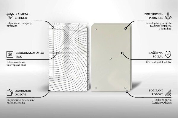 Cache plaque de cuisson Modèle de lignes modernes