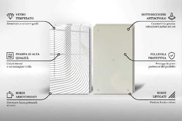 Cache plaque de cuisson Modèle de lignes modernes