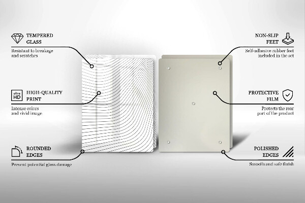 Cache plaque de cuisson Modèle de lignes modernes