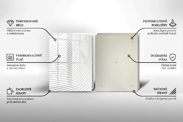 Cache plaque de cuisson Modèle de lignes modernes