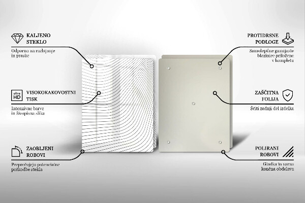 Cache plaque de cuisson Modèle de lignes modernes