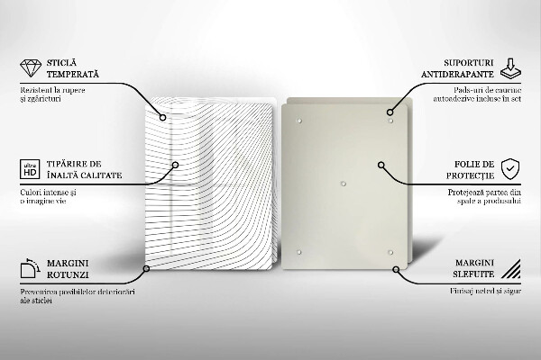 Cache plaque de cuisson Modèle de lignes modernes