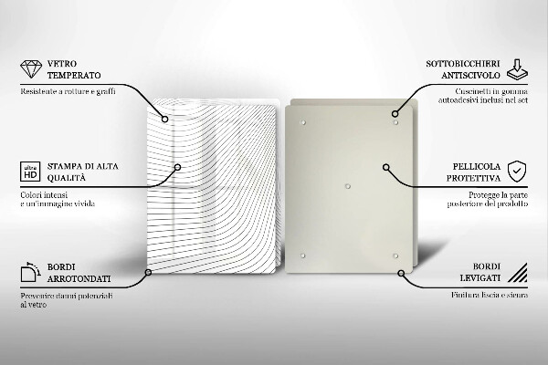 Cache plaque de cuisson Modèle de lignes modernes