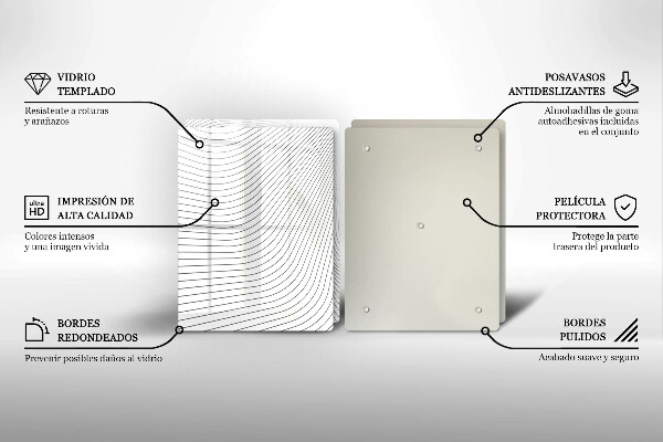 Cache plaque de cuisson Modèle de lignes modernes