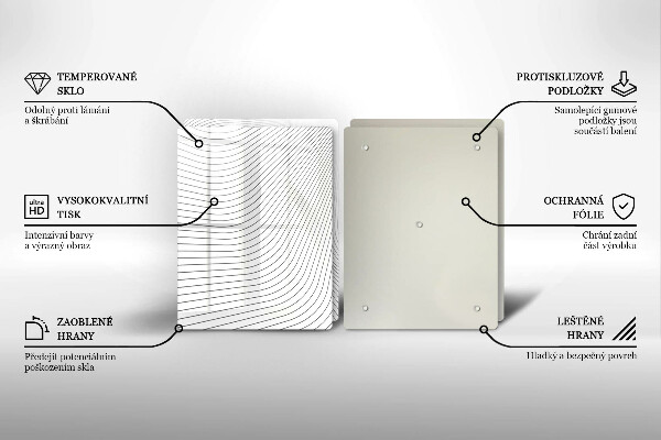 Cache plaque de cuisson Modèle de lignes modernes