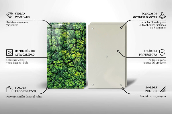 Cache plaque de cuisson Plante de mousse naturelle