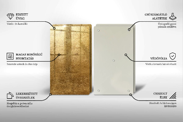 Cache plaque de cuisson Fond de texture or