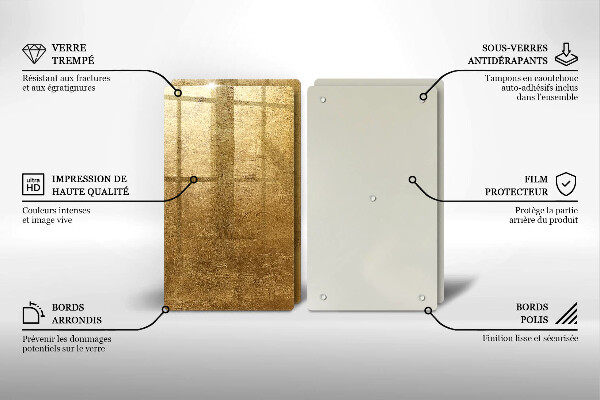 Cache plaque de cuisson Fond de texture or