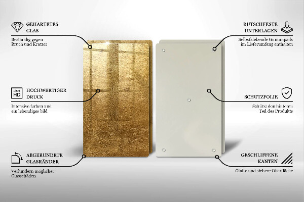 Cache plaque de cuisson Fond de texture or