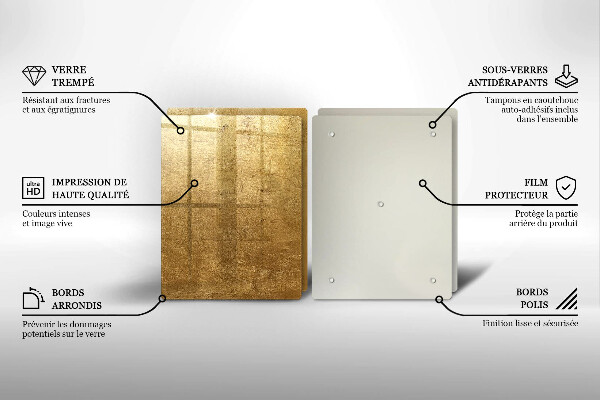 Cache plaque de cuisson Fond de texture or