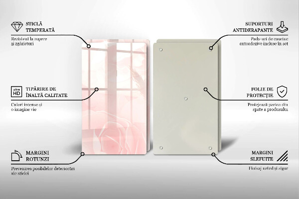 Cache plaque de cuisson Fond de roses pastel