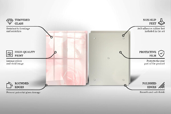 Cache plaque de cuisson Fond de roses pastel