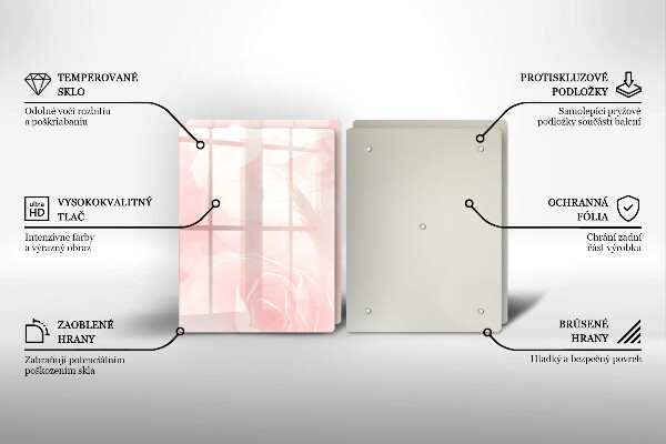 Cache plaque de cuisson Fond de roses pastel