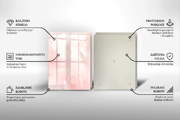 Cache plaque de cuisson Fond de roses pastel