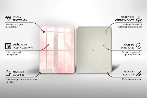 Cache plaque de cuisson Fond de roses pastel