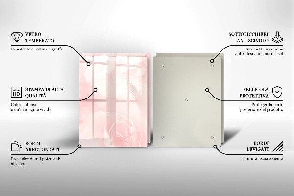 Cache plaque de cuisson Fond de roses pastel