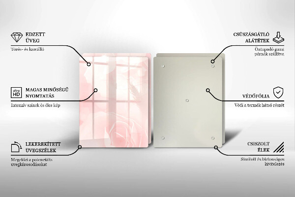 Cache plaque de cuisson Fond de roses pastel
