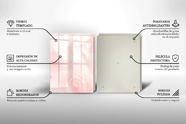 Cache plaque de cuisson Fond de roses pastel