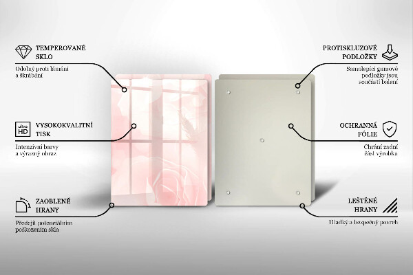 Cache plaque de cuisson Fond de roses pastel